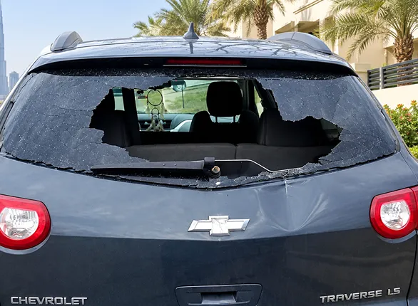 Broken Rear Windshield