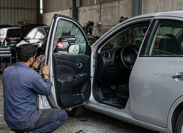 Shattered Window Glass Replacement